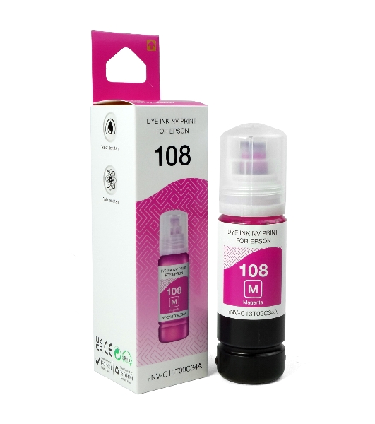 Чернила NVPrint 108 (NV-C13T09C34A) для Epson L8050, L18050 (70 мл) Magenta (в коробке) совместимые