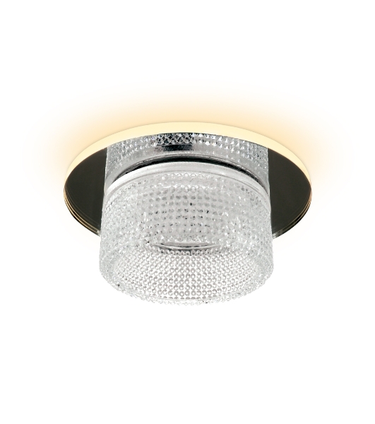 Светильник Ambrella light TN350 CH/CL хром/прозрачный GU5.3+3W (LED WHITE) D95*45