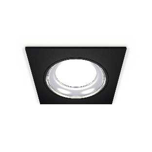 Комплект встраиваемого светильника Ambrella light XC7632061 SBK/PSL черный песок/серебро полированное MR16 GU5.3 (C7632, N7023)