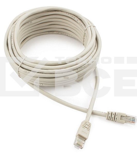 Патч-корд UTP Cablexpert PP6U-10M кат.6, 10м, литой, многожильный (серый)