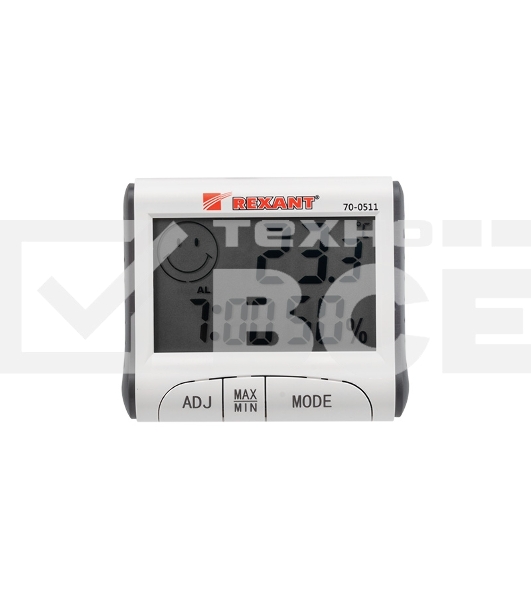 Метеостанции Rexant RM-011 70-0511 {Термогигрометр комнатный с часами и функцией будильника}