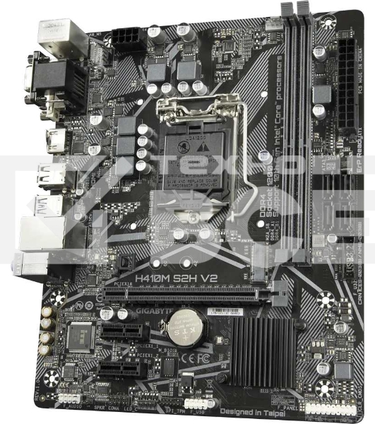 Материнская плата Gigabyte H410M S2H V2, LGA 1200, Intel H470, 2xDDR4, 4xSATA, 1xM.2, 1xPCIe 3.0 x16, 2xPCIe 3.0 x1, 1xDVI-D, 1xHDMI, 1xVGA, 1x 1Gb LAN, 2xUSB-A 3.2 Gen 1, 4xUSB-A 2.0, 3x3.5 мм, 7.1, Micro ATX