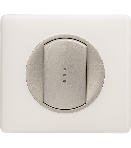 Лицевая панель для выключателя с индикацией титан