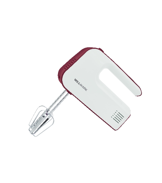 Миксер Willmark WHM-5517 (350Вт, 5 скоростей, 2 вид насадок, бордовый)