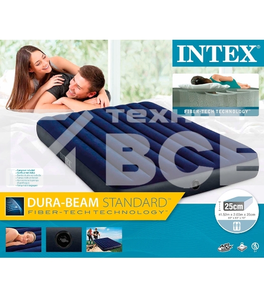 Надувной матрас 64759, Intex, 152х203х25см 'Classic' до 272кг, уп.3