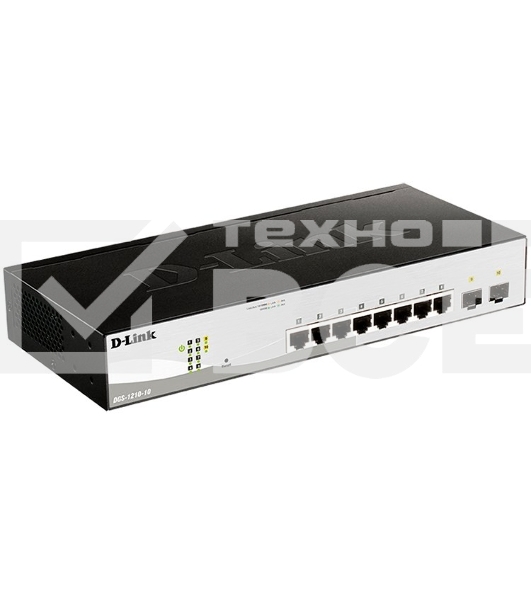 Коммутатор D-Link DGS-1210-10/F1A настраиваемый настольный 8x10/100/1000BASE-T