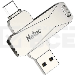 Флеш диск USB Drive Netac U782C NT03U782C-032G-30PN dual USB3.0+TypeC 32GB, retail version, фото2