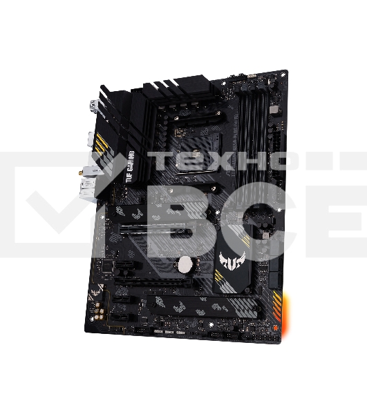 Материнская плата ASUS TUF GAMING B550-PLUS WIFI II, AM4, AMD B550, 4xDDR4, 6xSATA, 2xM.2, 1xPCI-E 3.0 x16, 1xPCI-E 4.0 x16, 3xPCI-E x1, 1xDP, 1xHDMI, 1x 2.5Gb LAN, 2xUSB-A 3.2 Gen 1, 1xUSB-A 3.2 Gen 2, 1xUSB-C 3.2 Gen 2, 3x3.5 мм, 7.1, ATX