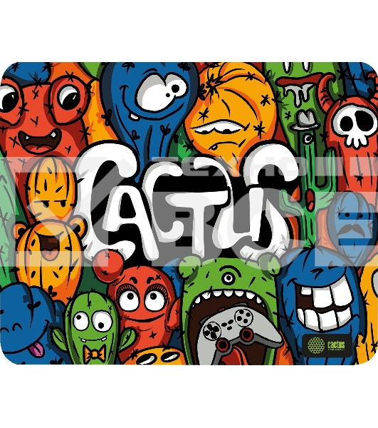 Коврик для мыши Cactus Colorful Cacti 400x300x3мм (CS-MP-PRO07XL)