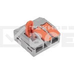 Универсальная клемма Rexant СМК 222-613/221-613, 3-проводная серая 0,5-4/6 мм² (25 шт/уп), фото5