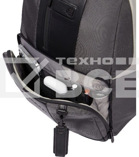 Рюкзак Piquadro Brief2 Special CA3214BR2S/GRN, нейлон/натур.кожа, серый/черный