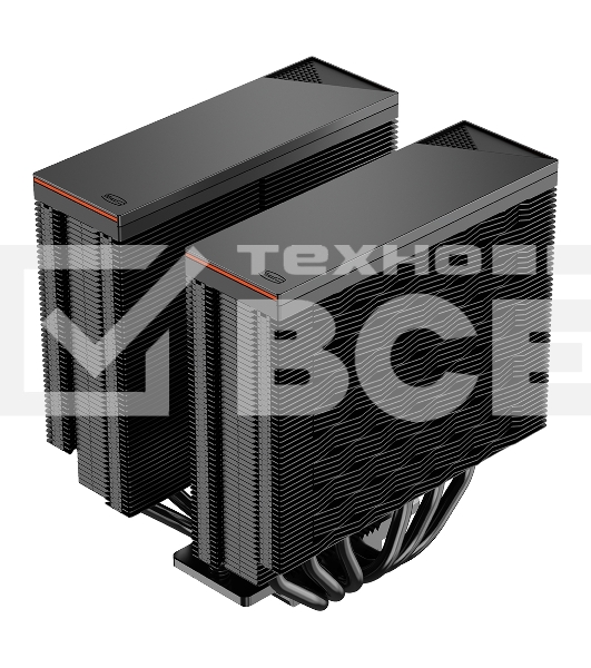 Кулер для процессора PCCooler RZ620 BK (260W, 4-pin PWM, 157.5mm, Al/Cu, 6x6mm, 1x120mm, 86.73CFM, 32dBA, 2200RPM, S: 1851/1700/1200/115X, AM5/AM4, black)