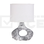 Светильник декоративный настольный Форте, основание кольцо под черный мрамор, белый абажур, цоколь Е27, 60Вт, фото2