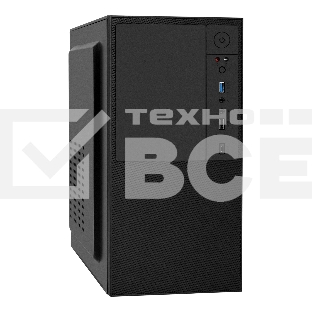Компьютерный корпус Minitower ExeGate BAA-308UC-AAA400 (mATX, БП AAA400 с вент. 8см, 1*USB+1*USB3.0+1*TypeC, HD Audio, черный)