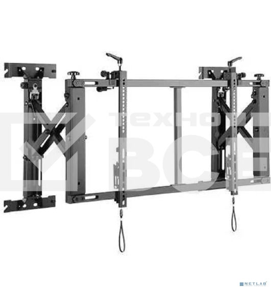 Настенное крепление для видеостен Wize Pro VW50 черный, для 45'-50', Max VESA 600x400 мм, до 70 кг, расстояние от стены 8-27 см, вертикальное/горизонтальное выравнивание