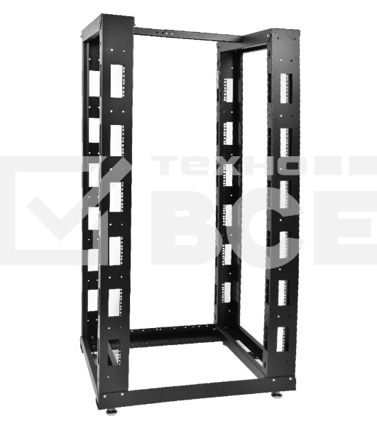 Стойка телеком. универсальная 24U двухрамная, черный (СТК-24.2-9005) !в одной коробке!