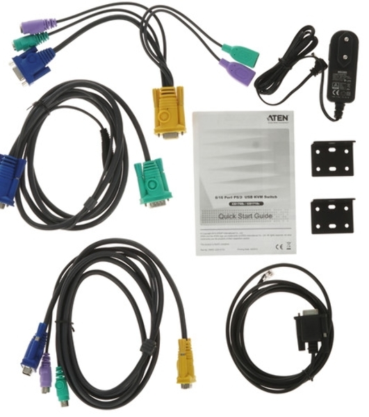 Переключатель KVM ATEN CS1716A-AT-G 16-port, USB, rackmountable, в компл. кабели 2x1.8м