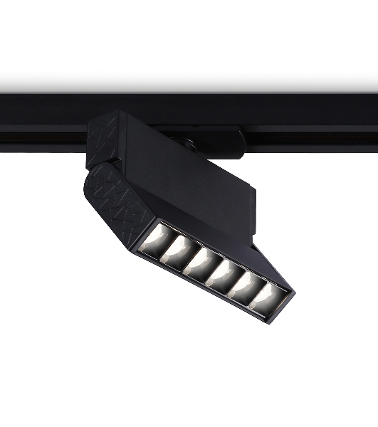 Трековый однофазный светодиодный светильник Ambrella light GL6814 BK черный LED 6W 4200K 24° 115*22*87