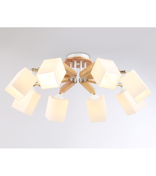 Светильник Ambrella light TR9522/8 WH/GD/FR белый/золото/белый матовый E27*8 max 40W D790*260