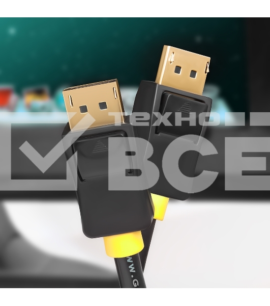 Кабель Greenconnect 1.5m DisplayPort v1.2, 20M/20M, черный, 28/28 AWG, GCR-50709 GreenconnectКабель 1.5m DisplayPort v1.2, 20M/20M, черный, 28/28 AWG, GCR-50709