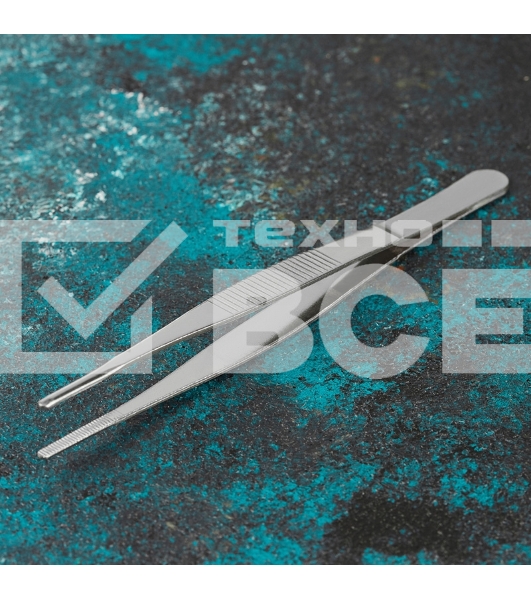 Пинцет прямой Rexant рифленый 160 мм (блистер)