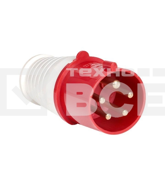 Вилка эл. каб. 32А 3P+E+N 380В IP44 (025) EKF ps-025-32-380