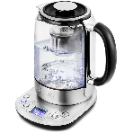 Чайник электрический Kitfort KT-6116 1.7 л, 2200 Вт, нержавеющая сталь/черный (корпус: стекло), фото10