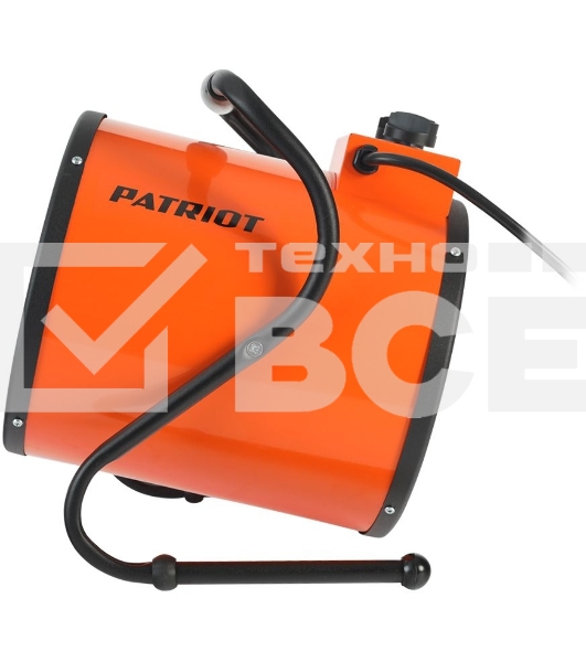 Электрокалорифер PATRIOT PT-R 5 633307265 (Мощность по ступеням 3.0/4.5 кВт, поток воздуха 420м3/час, вес 7кг)