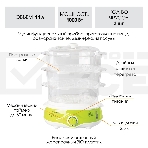 Пароварка электрическая Endever Vita-171, белый/зеленый, мощность 1000 Вт, объем 11 л, фото8