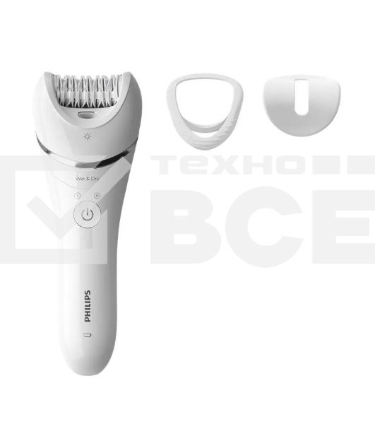 Эпилятор Philips 2 скорости, широкая головка, Wet&Dry, беспроводной