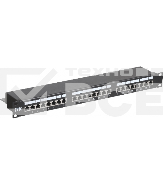 Патч-панель кат.5Е STP, 24 порта (IDC Dual) 1U патч-панель кат.5Е STP, 24 порта (IDC Dual)