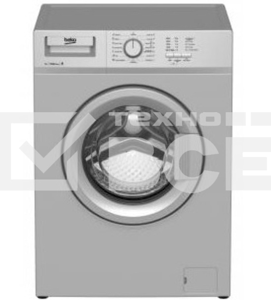 Стиральная машина Beko WRE 65P1 BSS серебристый, загрузка фронтальная 6 кг, 1000 об/мин., класс: А