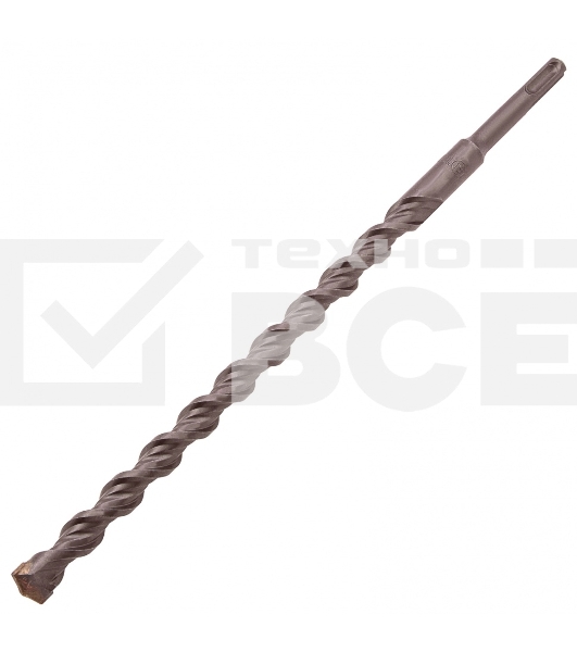 Бур по бетону, двойная спираль, Cobalt W-tip, 16x310 мм, SDS PLUS Denzel