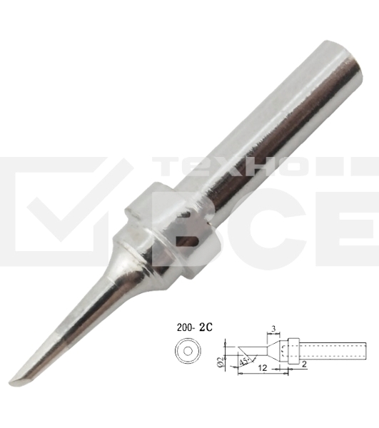 Жало паяльное Quick QK200-T-2C