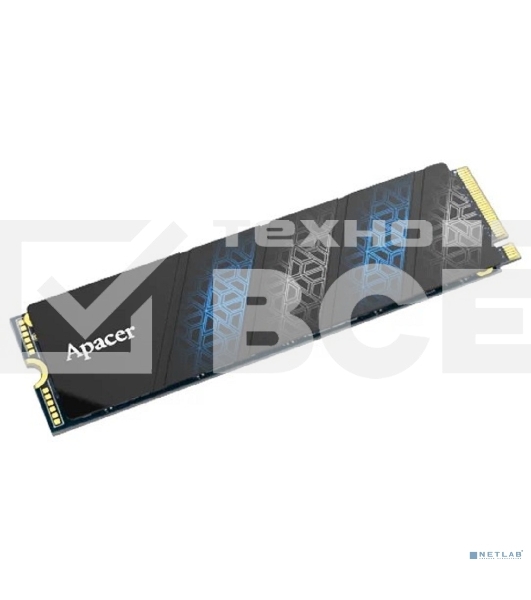 Накопитель SSD Apacer AS2280P4U PRO, 512Gb, PCIe 3.0 x4, M.2 2280, NVMe, R/W 3500/2300, с радиатором