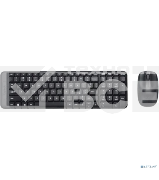 Клавиатура + мышь Logitech MK220 клав:черный мышь:черный USB беспроводная