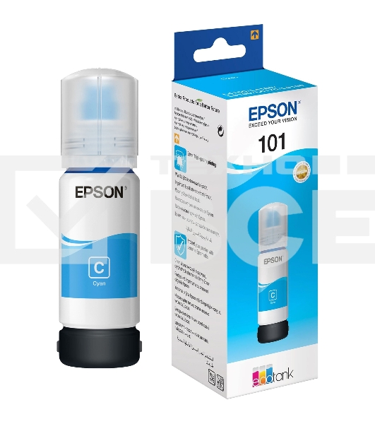 Картридж струйный Epson L101 C13T03V24A синий (70мл) для Epson L4150/L4160/L6160/L6170/L6190