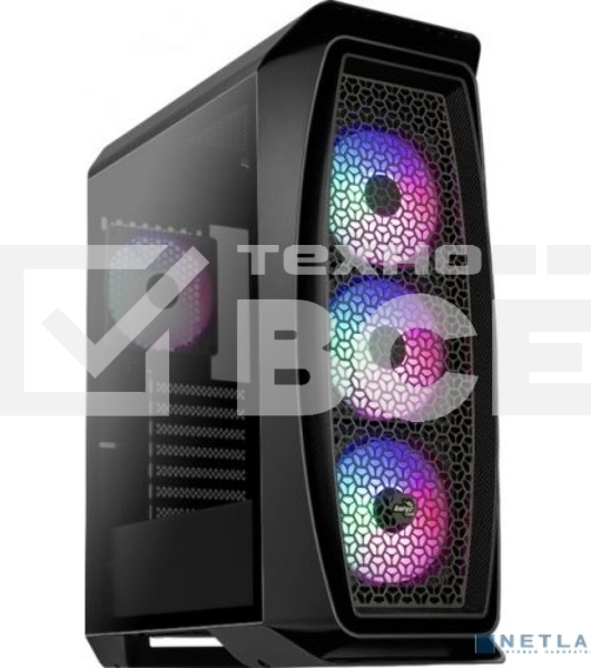 Компьютерный корпус Aerocool / Formula Aero One Frost-G-BK-v1 черный без БП ATX 4x120mm 2xUSB3.0 audio
