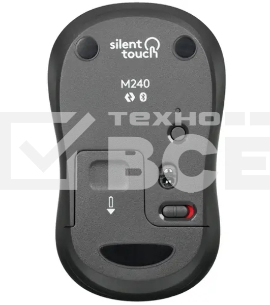 Мышь беспроводная Logitech M240 SILENT графитовый, 4000 dpi, Bluetooth, кнопки - 3