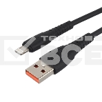 Кабель GoPower GP07L USB (m)-Lightning (m) 1.0м 2.4A силикон черный (1/200/800), фото2