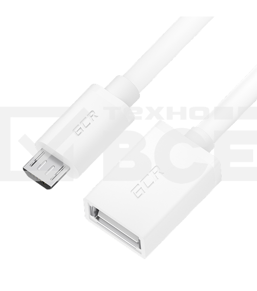 Кабель GCR 1.0m Type C-C, белый, для iPhone 15, Android, текстиль, в коробке, GCR-55683