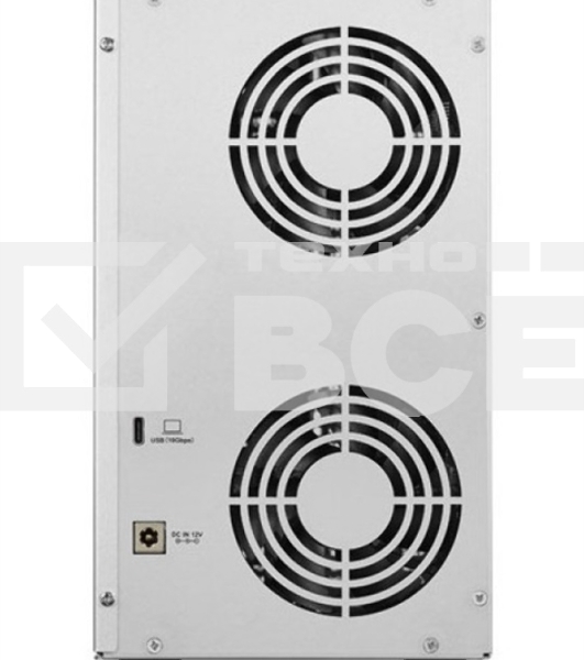 Сетевое хранилище TerraMaster D6-320 DAS tower/JBOD,RAID0,1/up to 2 SATA(3,5' or 2,5')/1xUSB3.2 Type-C gen2/1xPS/1YW