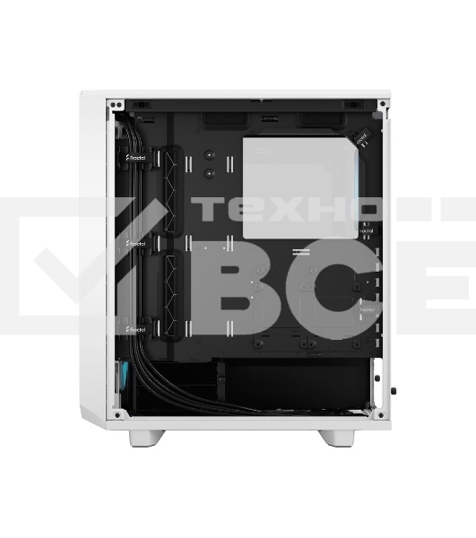 Корпус ПК без блока питания Fractal Design Meshify 2 Compact RGB TG Light Tint, Midi-Tower, 4x120mm RGB, 2xUSB-A 3.2 + 1xUSB 3.2 Type-C ATX, mATX, mITX White