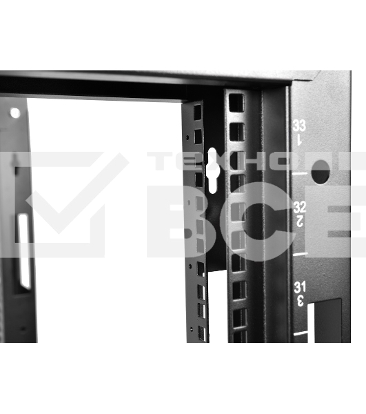 Стойка телеком. универсальная 24U двухрамная, черный (СТК-24.2-9005) !в одной коробке!