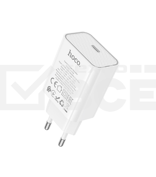 Зарядное устройство Hoco 20Вт, QC3.0/PD, Type-C, C143A, белый, блистер