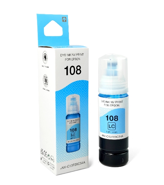 Чернила NVPrint 108 (NV-C13T09C54A) для Epson L8050, L18050 (70 мл) Light Cyan (в коробке) совместимые