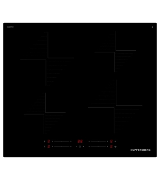 Варочная панель Kuppersberg ICI 406, индукция, High-Tech, 45 см, 9 уровней мощности, inverter, таймер, пауза, Booster, автоматическое отключение, сенсорное управление, автоматическое закипание, черный