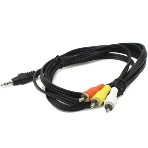 Кабель аудио/видео Cablexpert CCA-4P2R-2M, Jack3.5 4pin папа->3х RCA папа, 2м, черный, фото3