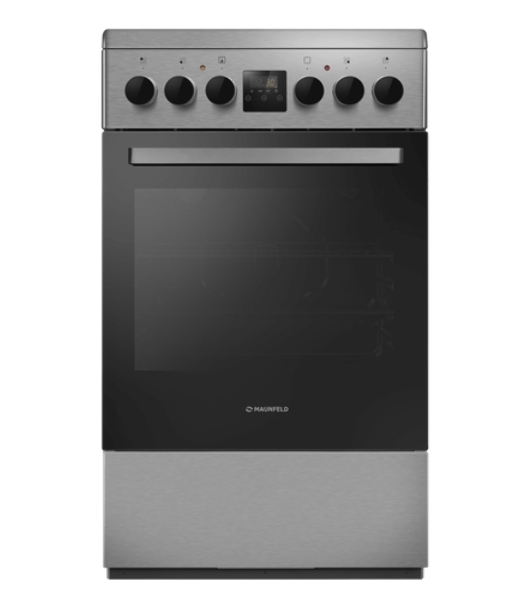 Плита электрическая Maunfeld MEC55CS08D серебристый, конфорок 4 шт, духовка 60 л, 50 см x 85 см x 60 см