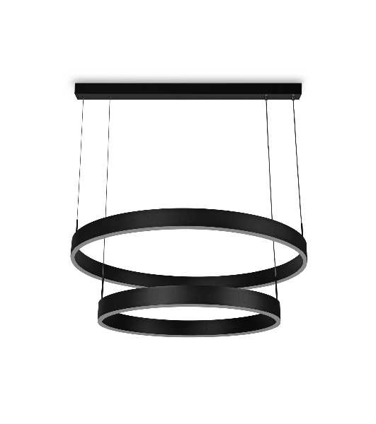 Светильник Ambrella light FA6618/2 BK черный 119W D600/800*750 (ПДУ РАДИО 2.4G)